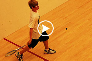 Camp Squash - Boys Serving Aerial View