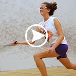 Camp Squash - Girl Swining Squash Raquet